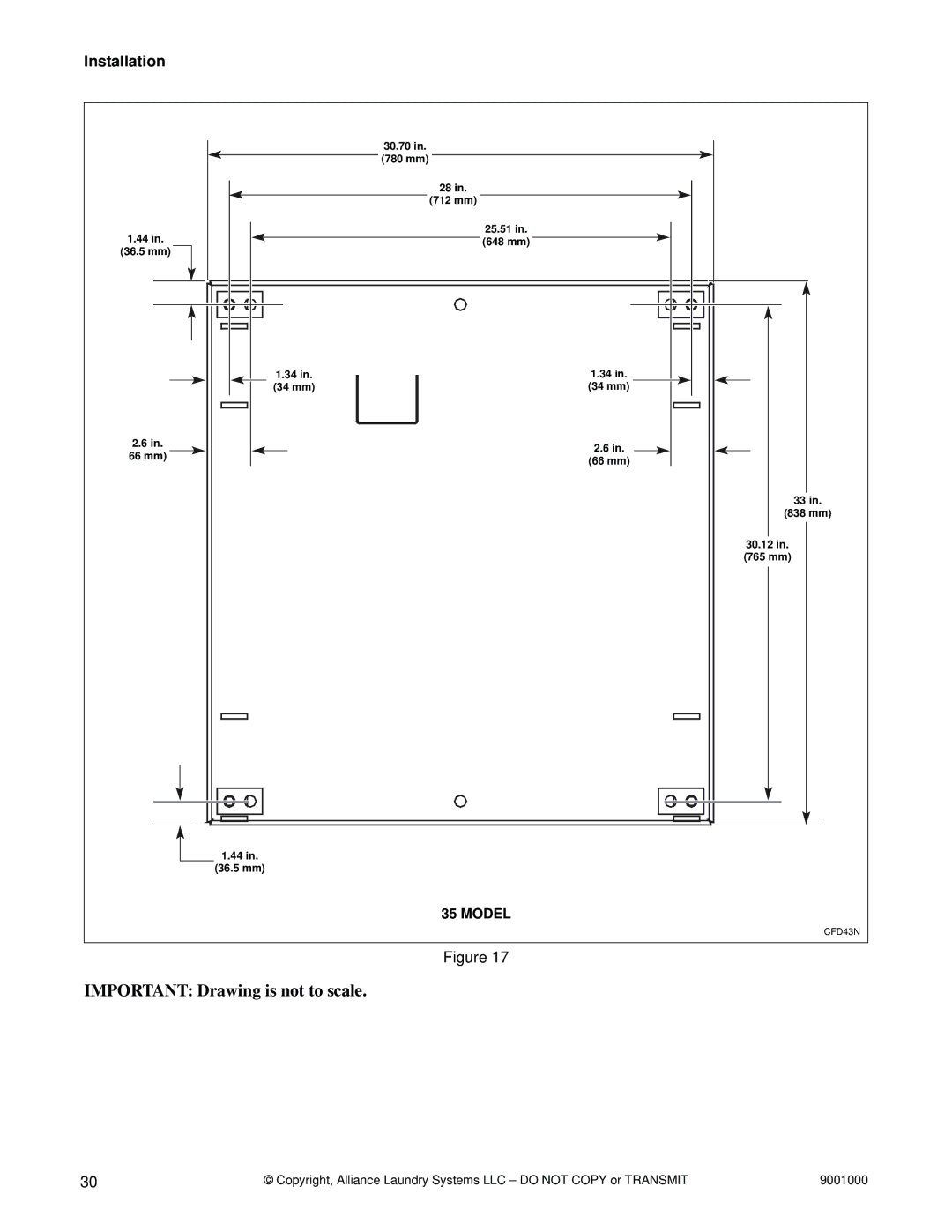 Alliance Laundry Systems 33, 75, 40, 100, 135, 165, 200, 18, 55 manual 712 mm 