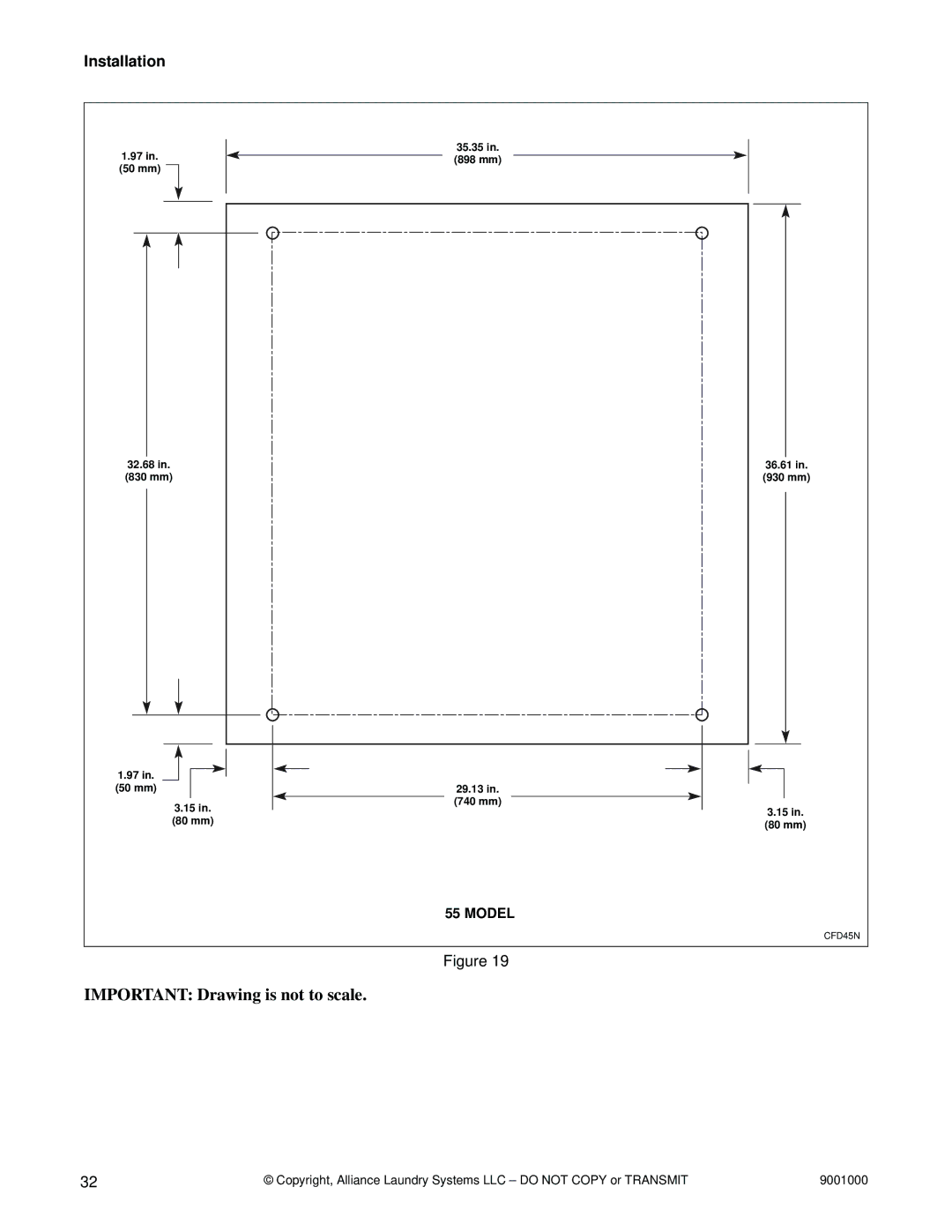 Alliance Laundry Systems 135, 75, 40, 33, 100, 165, 200, 18, 55 manual 898 mm 