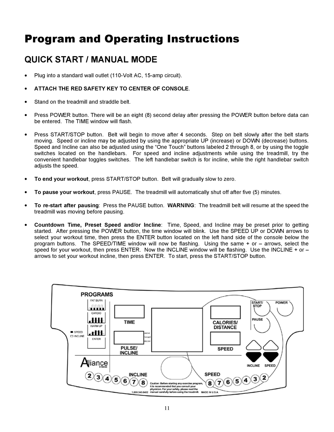 Alliance Laundry Systems 815, 835HR owner manual Program and Operating Instructions, Quick Start / Manual Mode 