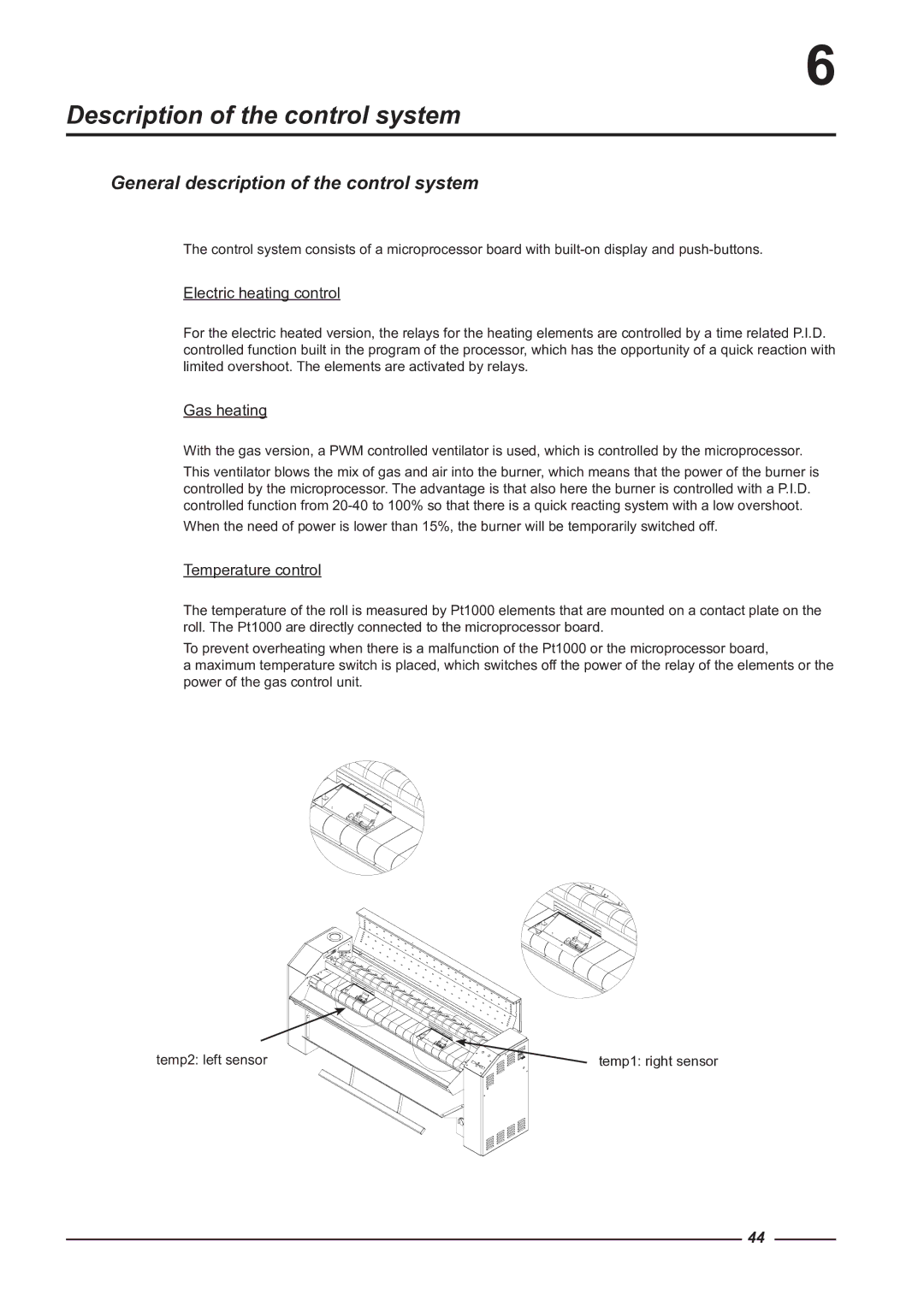 Alliance Laundry Systems CI 1650/325 Description of the control system, General description of the control system 