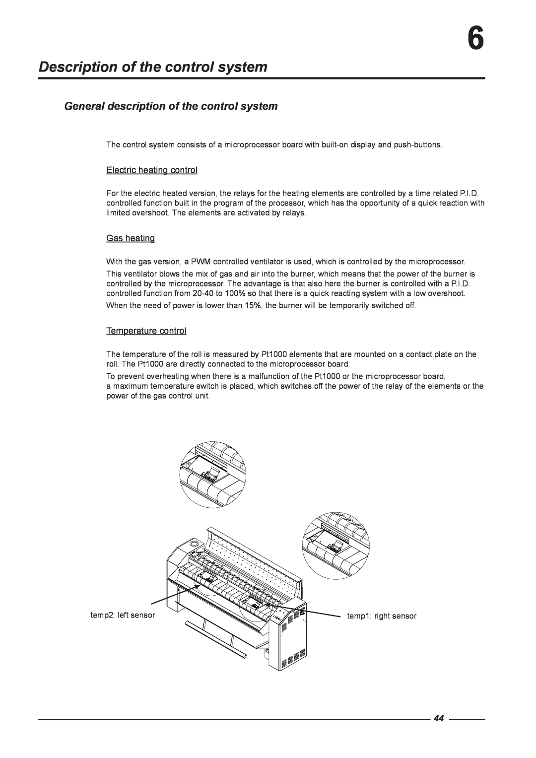 Alliance Laundry Systems CI 1650/325 Description of the control system, General description of the control system 