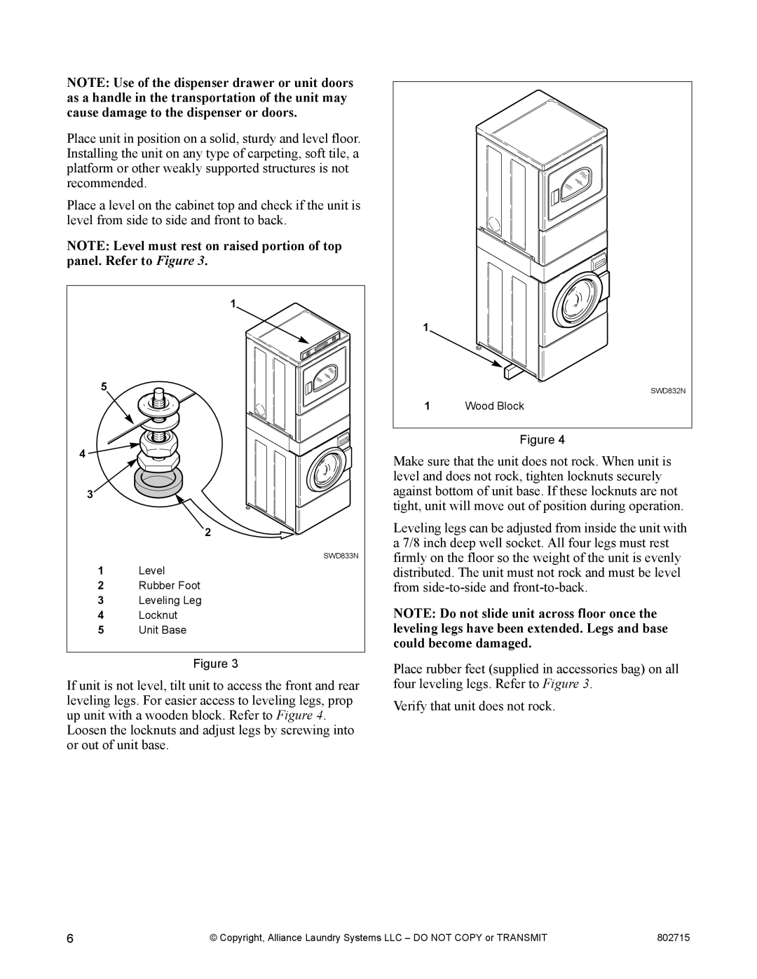 Alliance Laundry Systems Dishwasher manual Level 