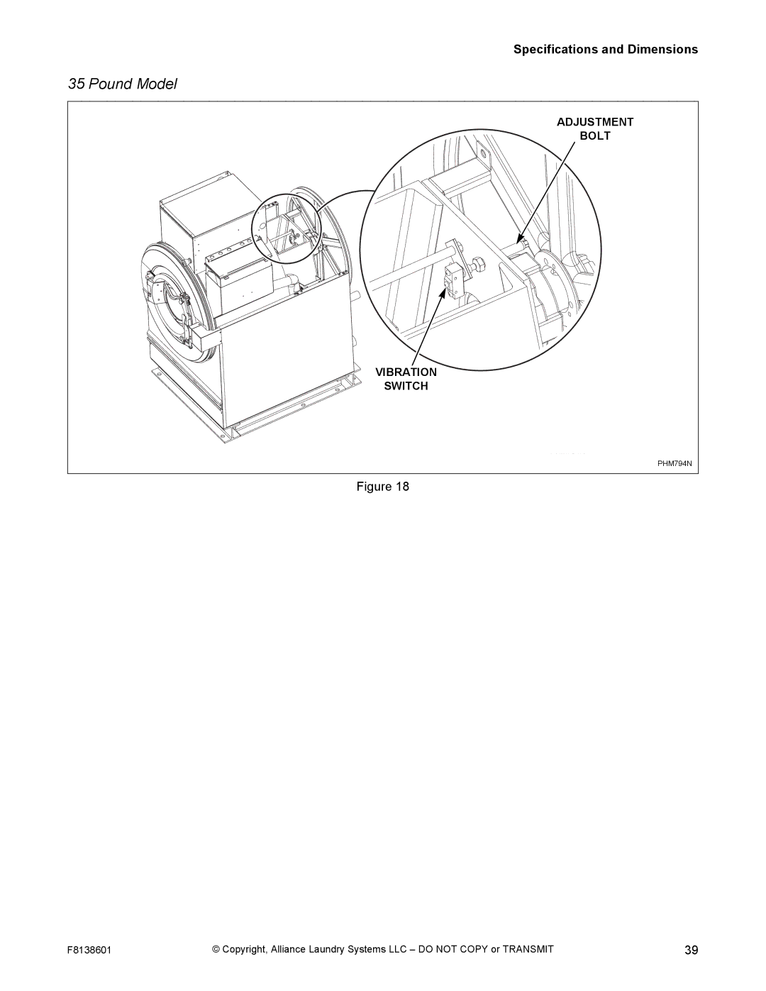 Alliance Laundry Systems PHM798N, PHM802N manual Pound Model 