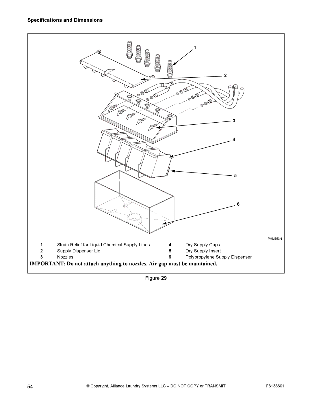 Alliance Laundry Systems PHM802N, PHM798N manual PHM553N 