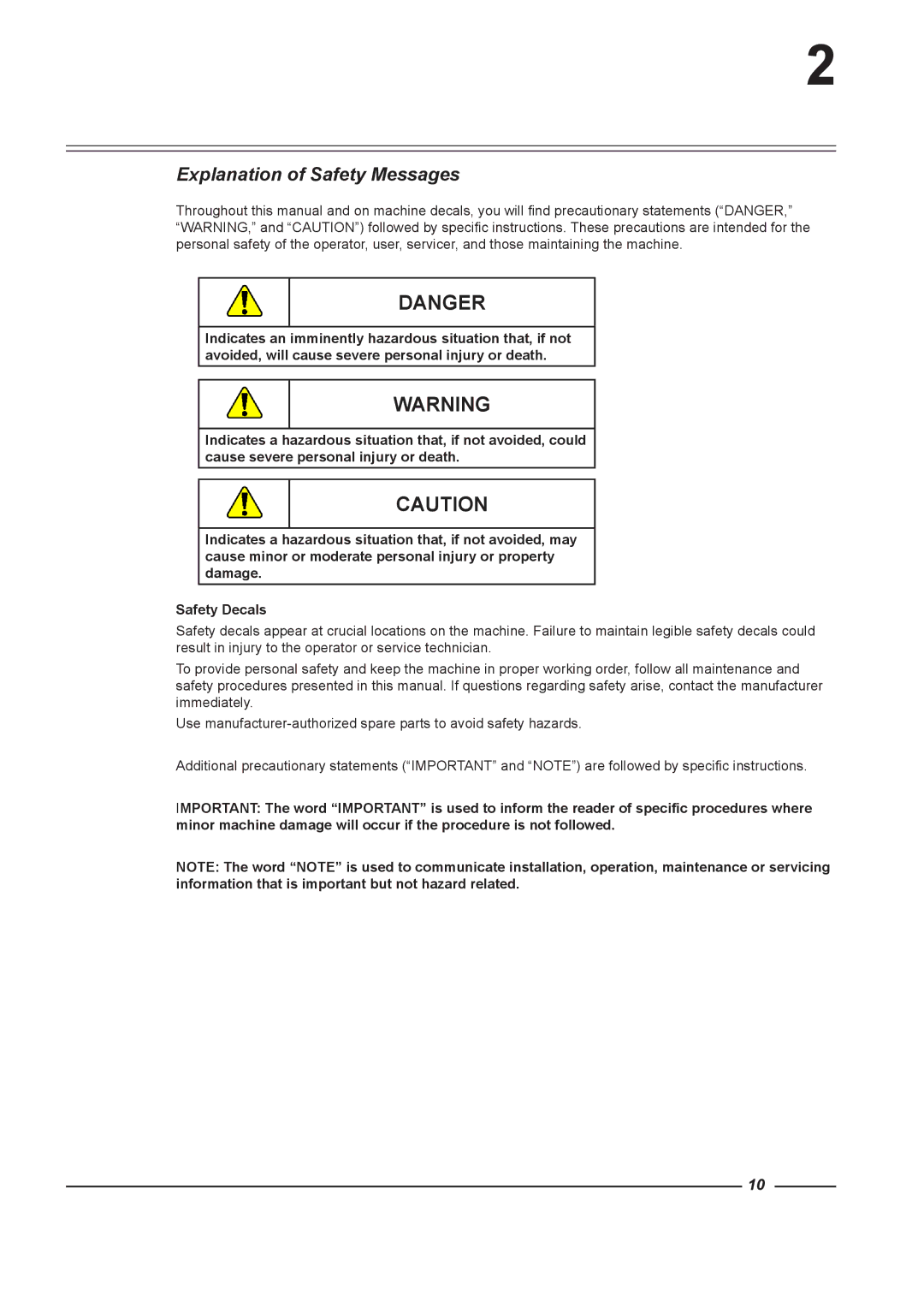 Alliance Laundry Systems WFF75, WFF135, WFF100, WFF65, WFF165 instruction manual Explanation of Safety Messages 