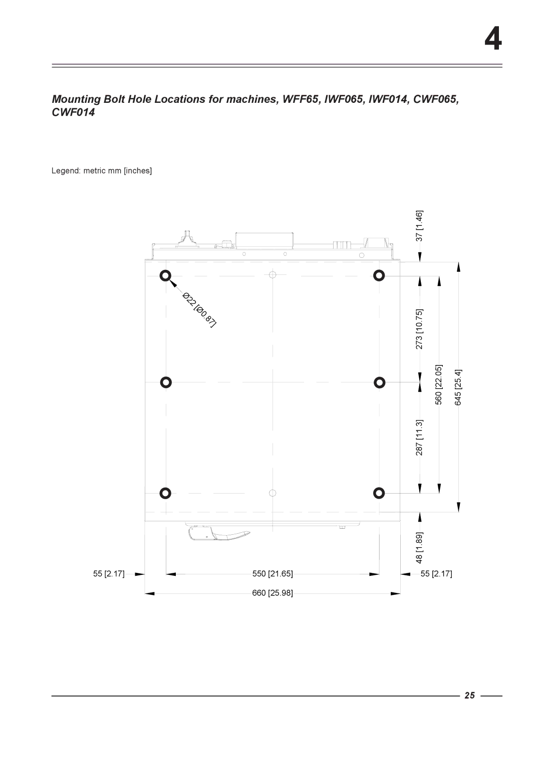 Alliance Laundry Systems WFF75, WFF135, WFF100, WFF65, WFF165 instruction manual 273 560 645 287 550 660 