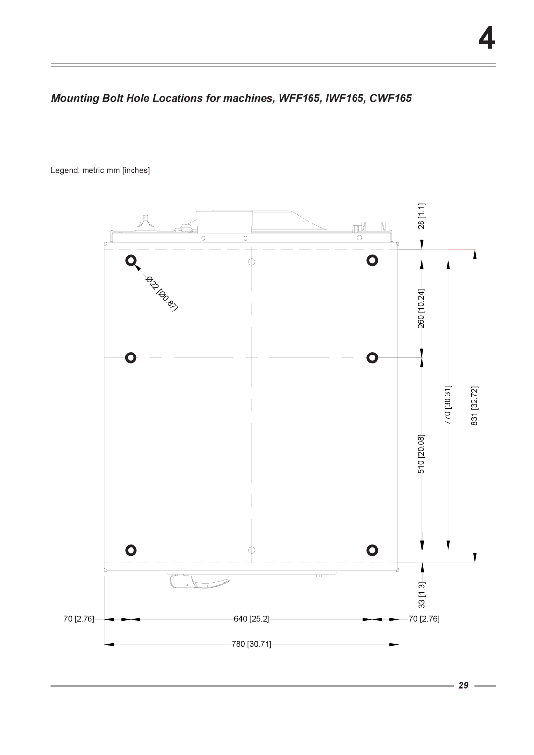 Alliance Laundry Systems WFF165, WFF75, WFF135, WFF100, WFF65 instruction manual 260 770 831 510 640 780 