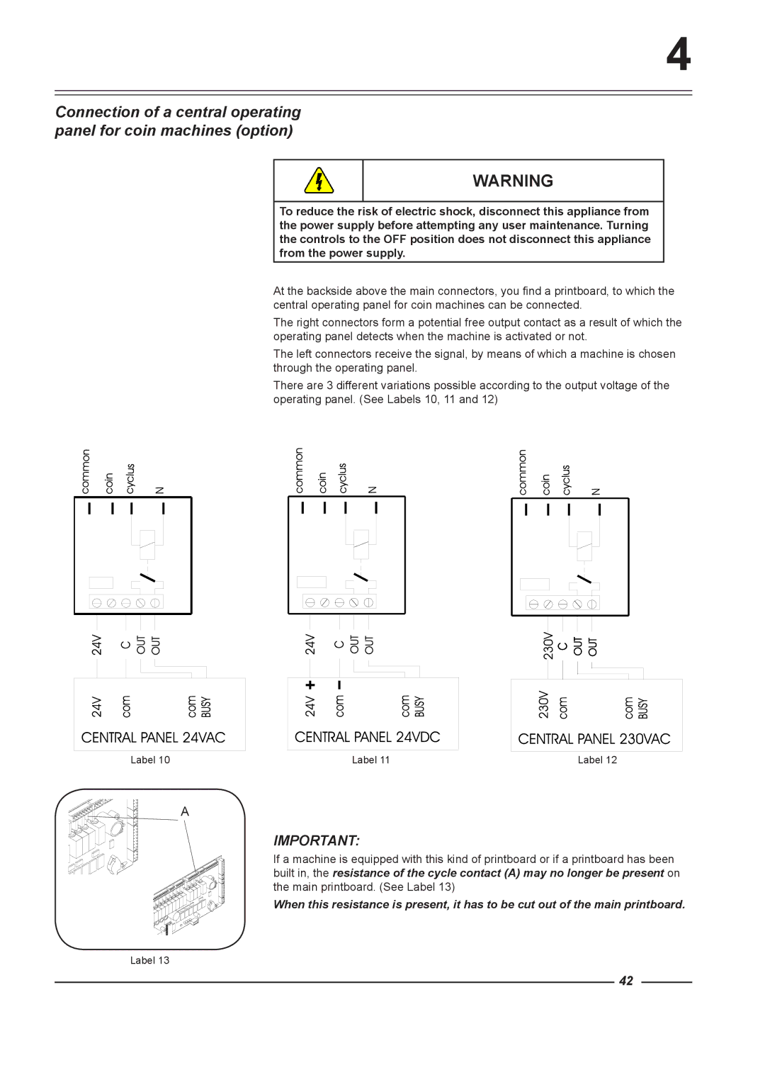 Alliance Laundry Systems WFF100, WFF75, WFF135, WFF65, WFF165 instruction manual Label 