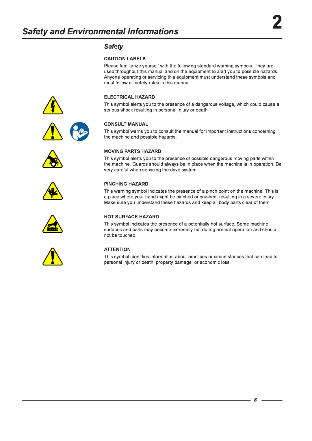 Alliance Laundry Systems WFF65 Safety and Environmental Informations, Caution Labels, Electrical Hazard, Consult Manual 