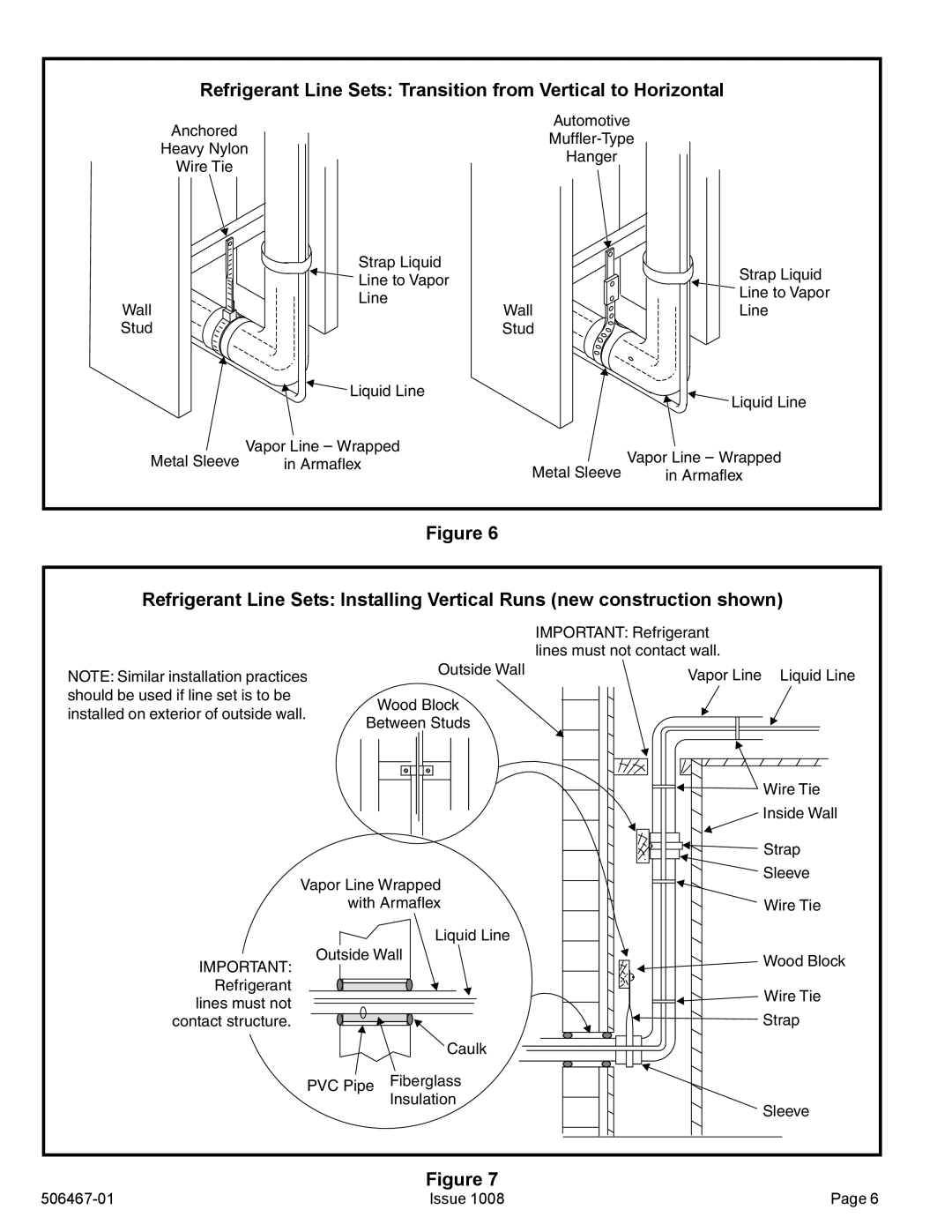 Allied Air Enterprises 4AC16LT manual Refrigerant Line Sets Transition from Vertical to Horizontal 