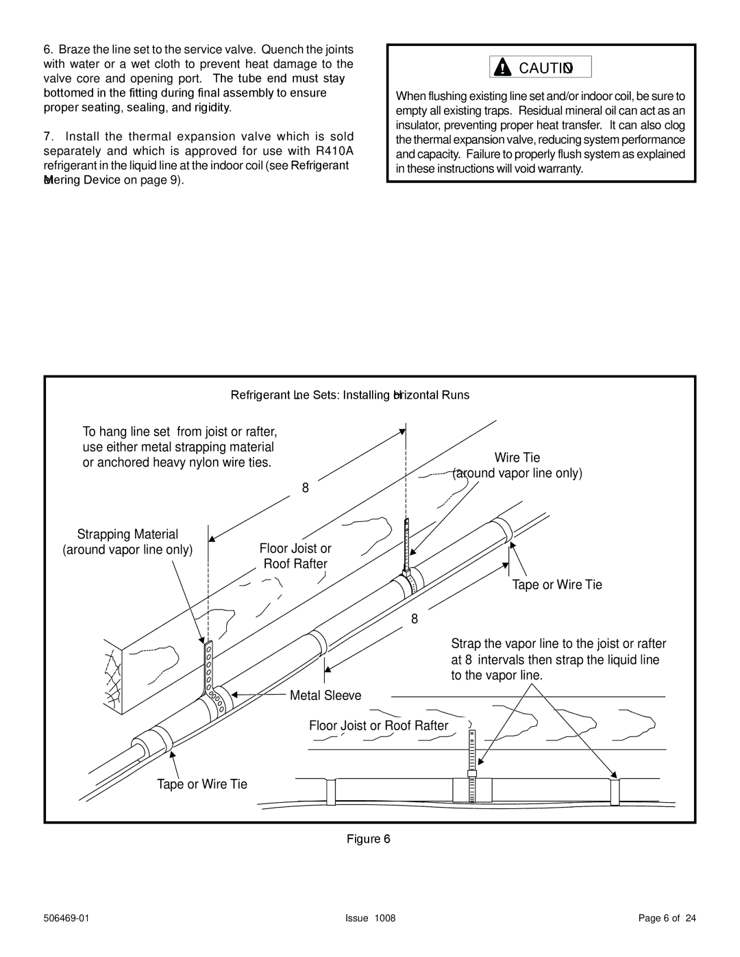 Allied Air Enterprises 4AC18LT manual Refrigerant Line Sets Installing Horizontal Runs 