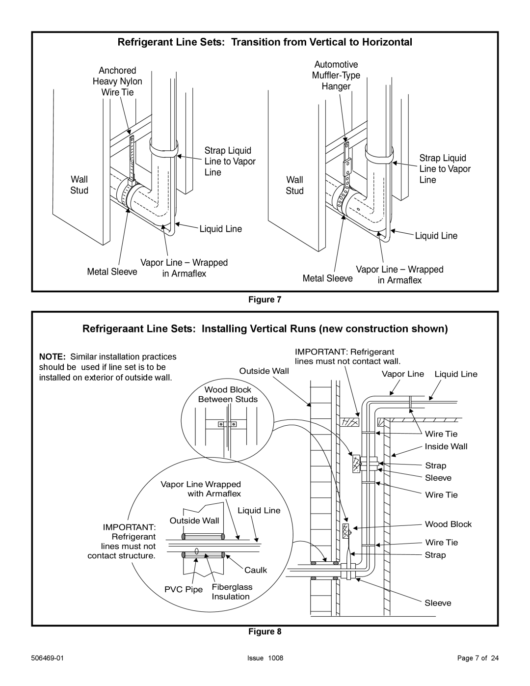 Allied Air Enterprises 4AC18LT manual Refrigerant Line Sets Transition from Vertical to Horizontal 