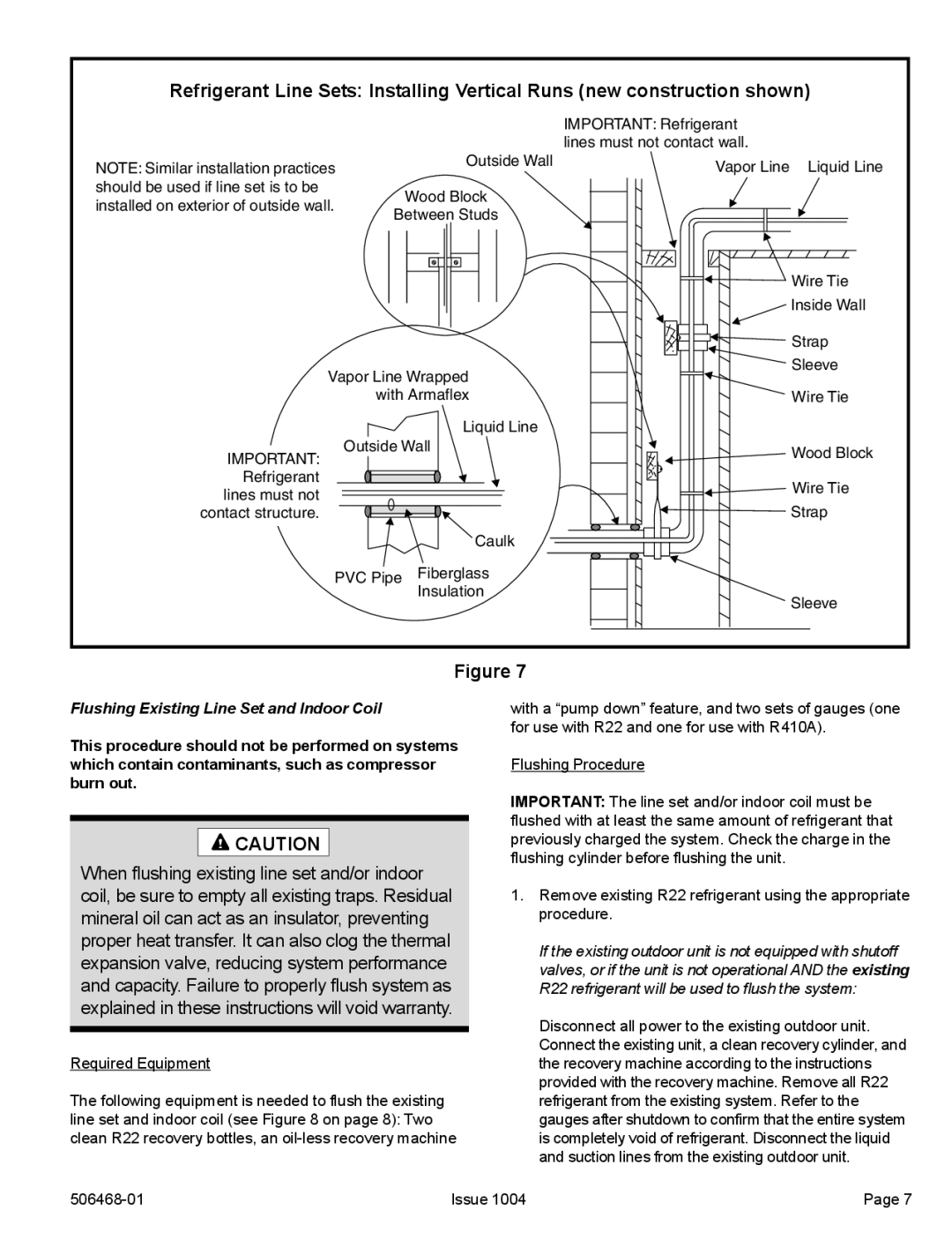 Allied Air Enterprises 4HP16LT manual Flushing Existing Line Set and Indoor Coil 