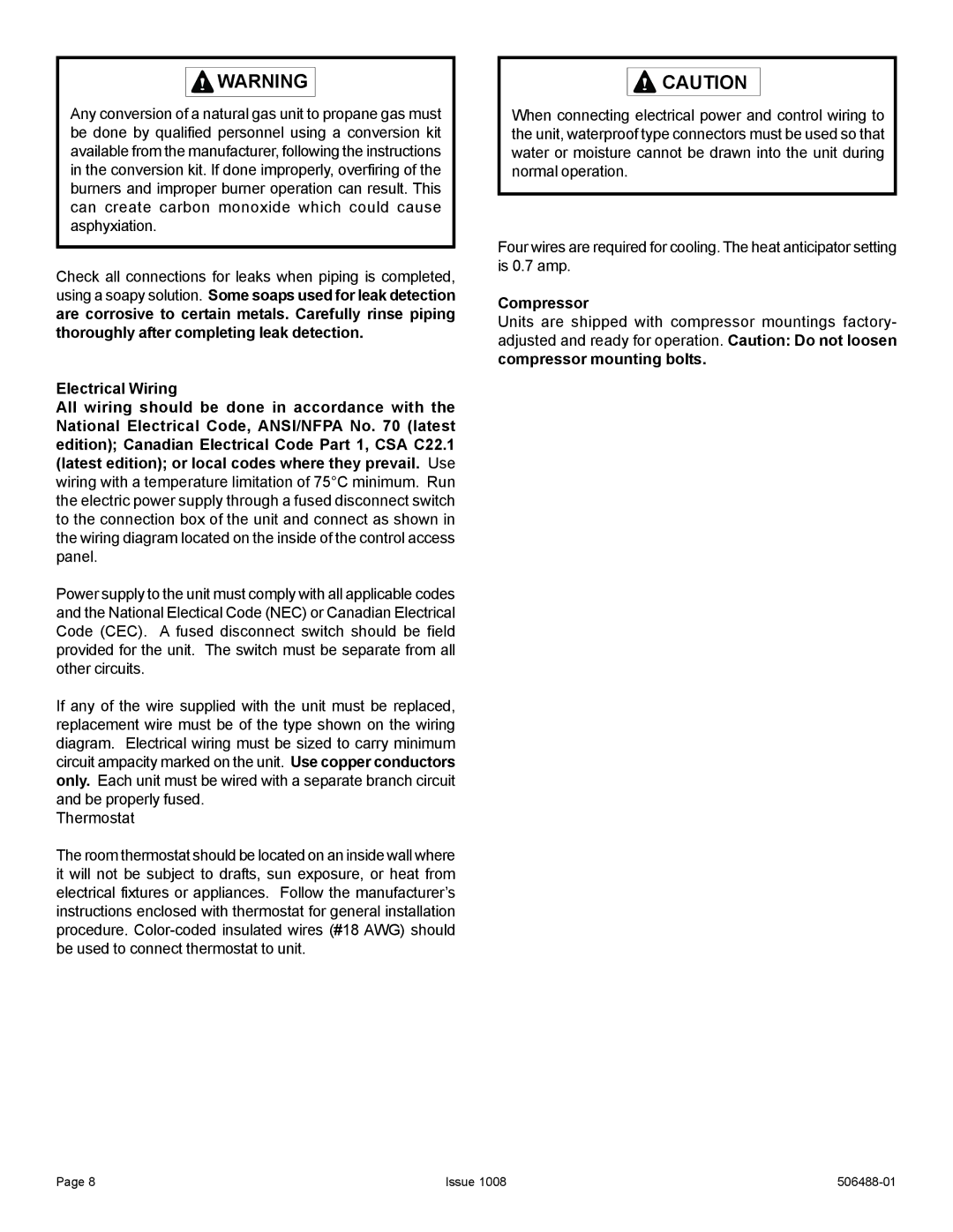 Allied Air Enterprises 4PGE manual Compressor 