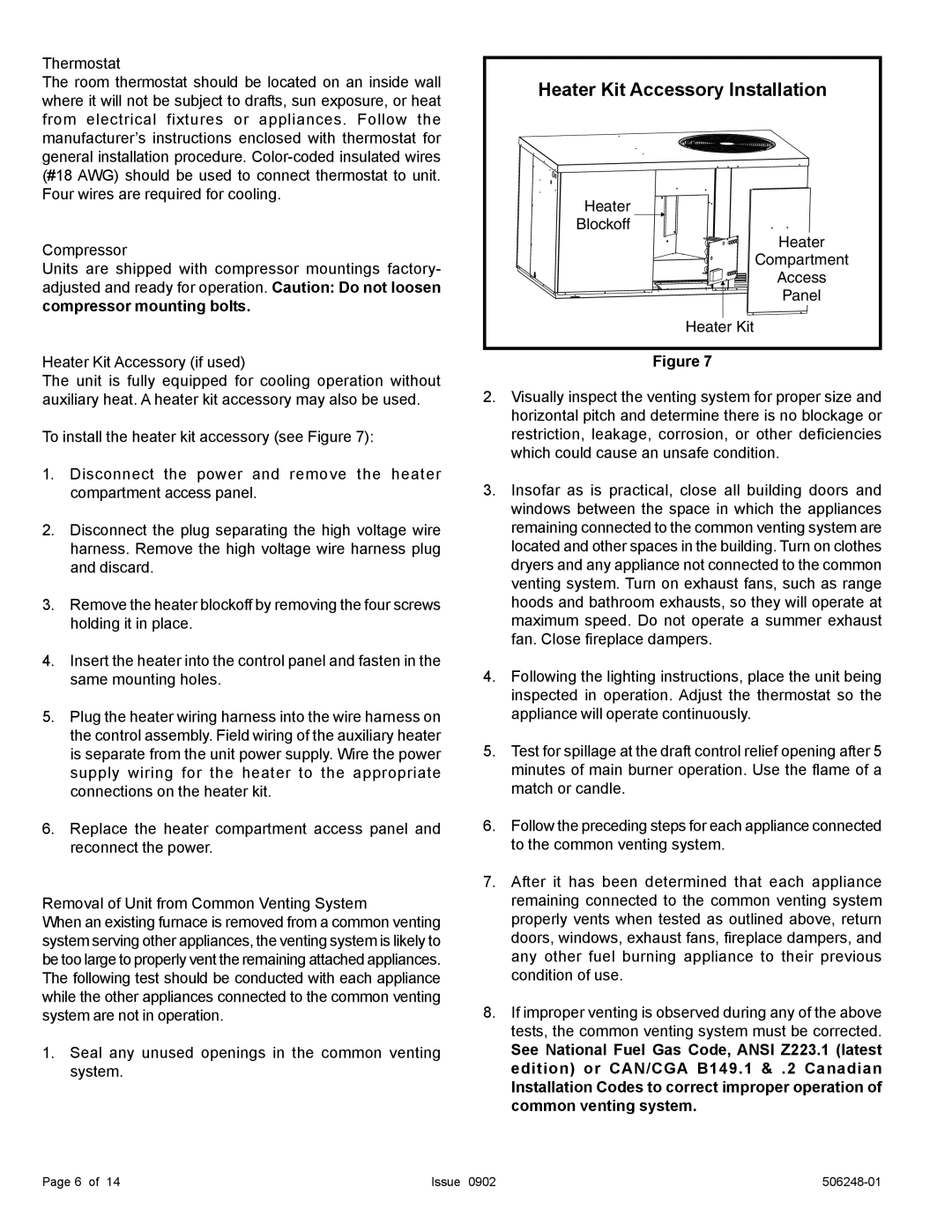 Allied Air Enterprises 4)PHP(13, (2, 15) warranty Heater Kit Accessory Installation 