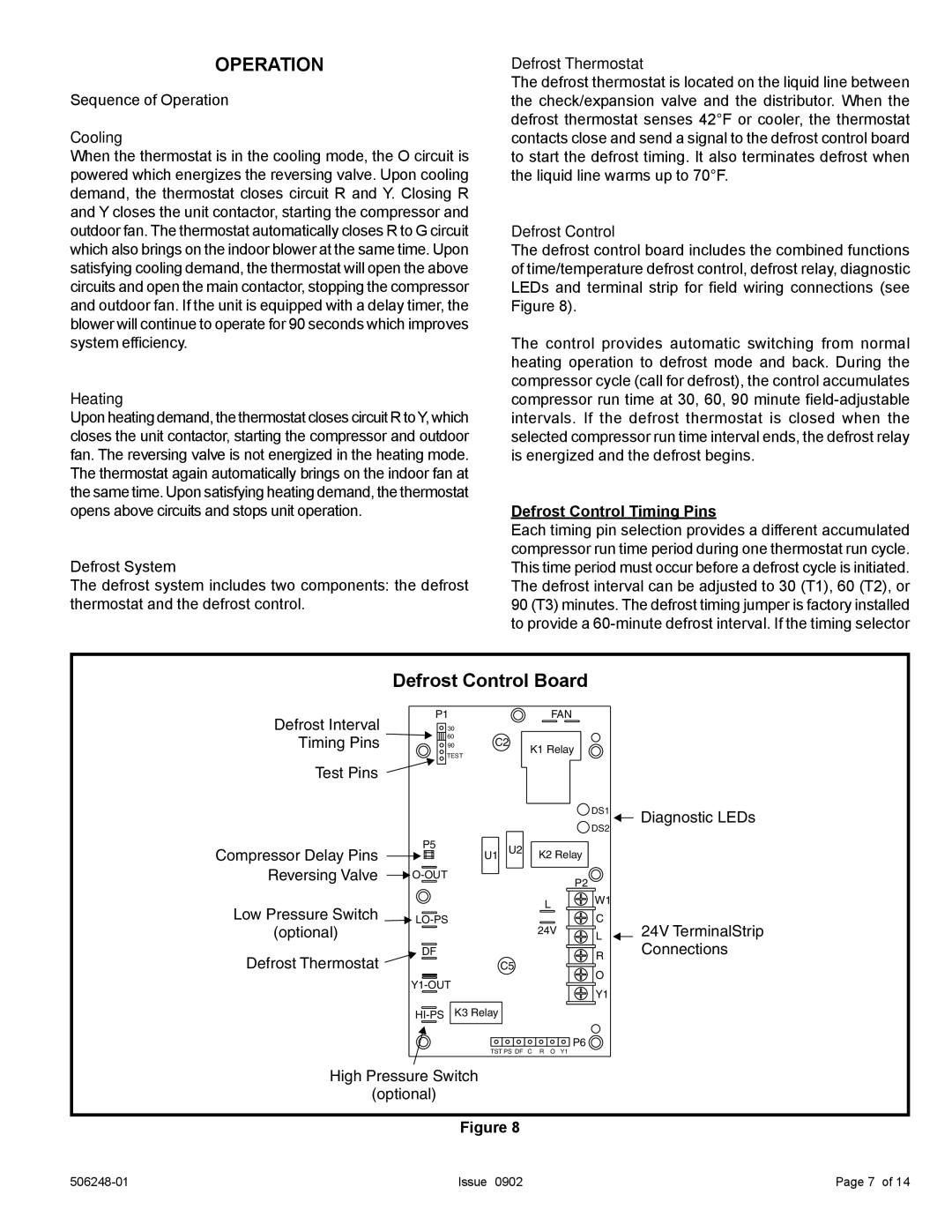 Allied Air Enterprises (2, 4)PHP(13, 15) warranty Operation, Defrost Control Board 