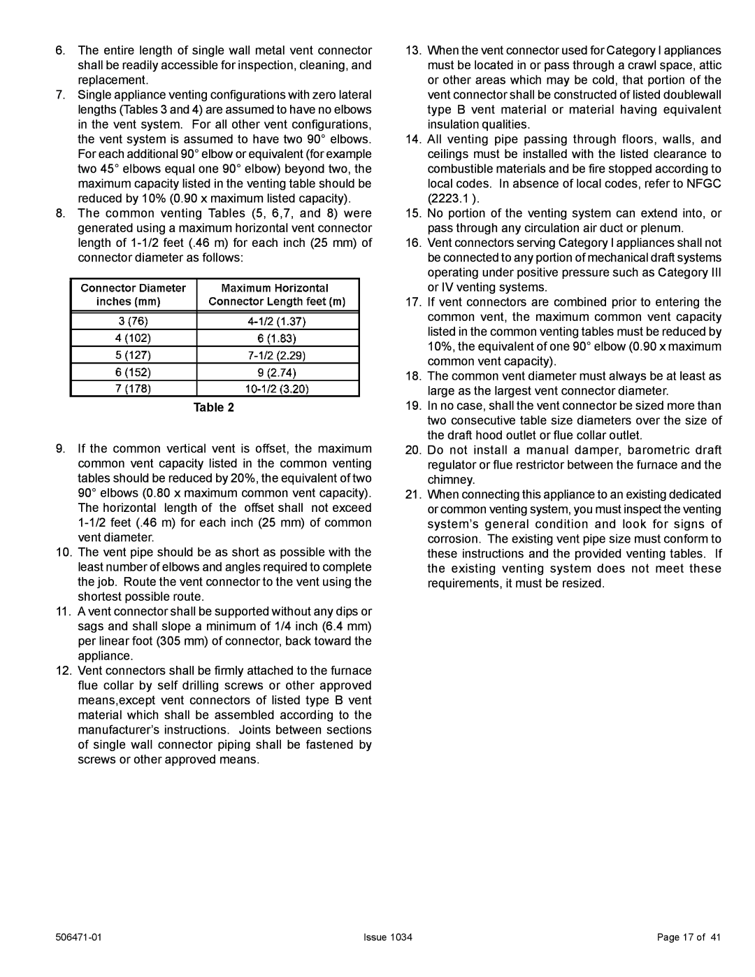 Allied Air Enterprises 80G1UH2V, A80UH2V installation instructions Issue 