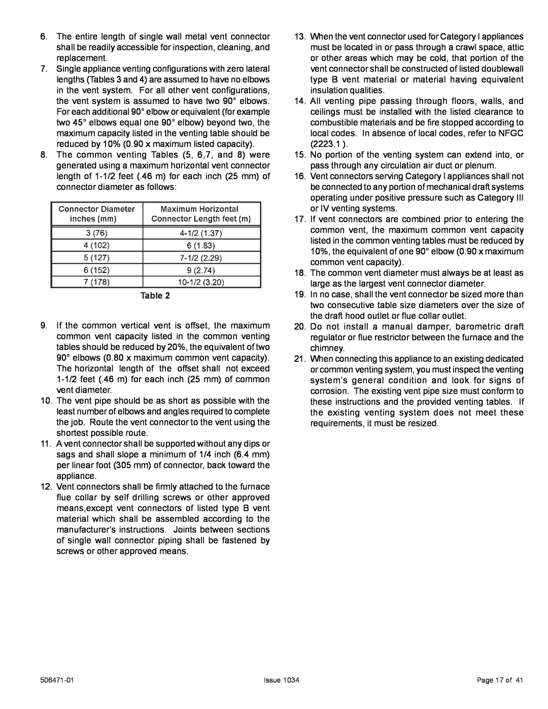 Allied Air Enterprises 80G1UH2V, A80UH2V installation instructions Issue, Page 17 of 