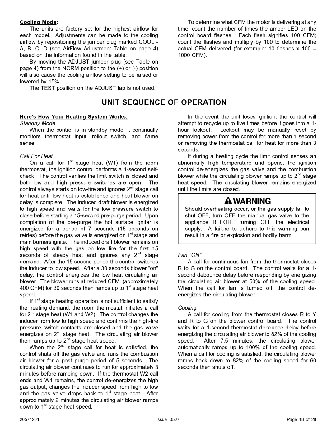 Allied Air Enterprises Upflow specifications Unit Sequence of Operation, Cooling Mode, Heres How Your Heating System Works 