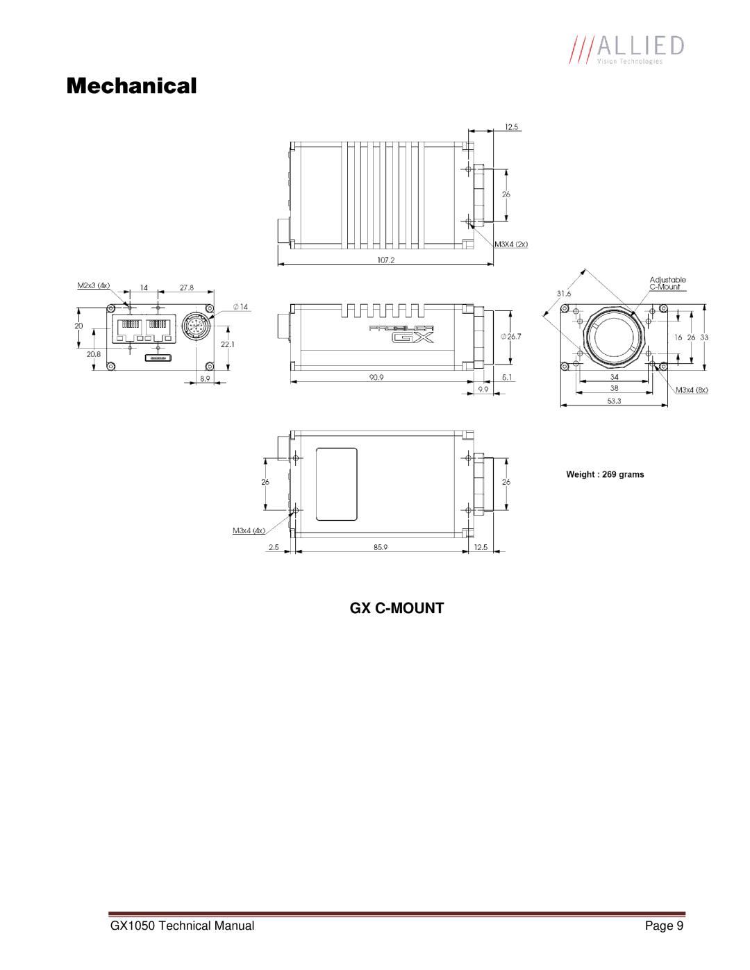 Allied International GX1050C manual Mechanical 