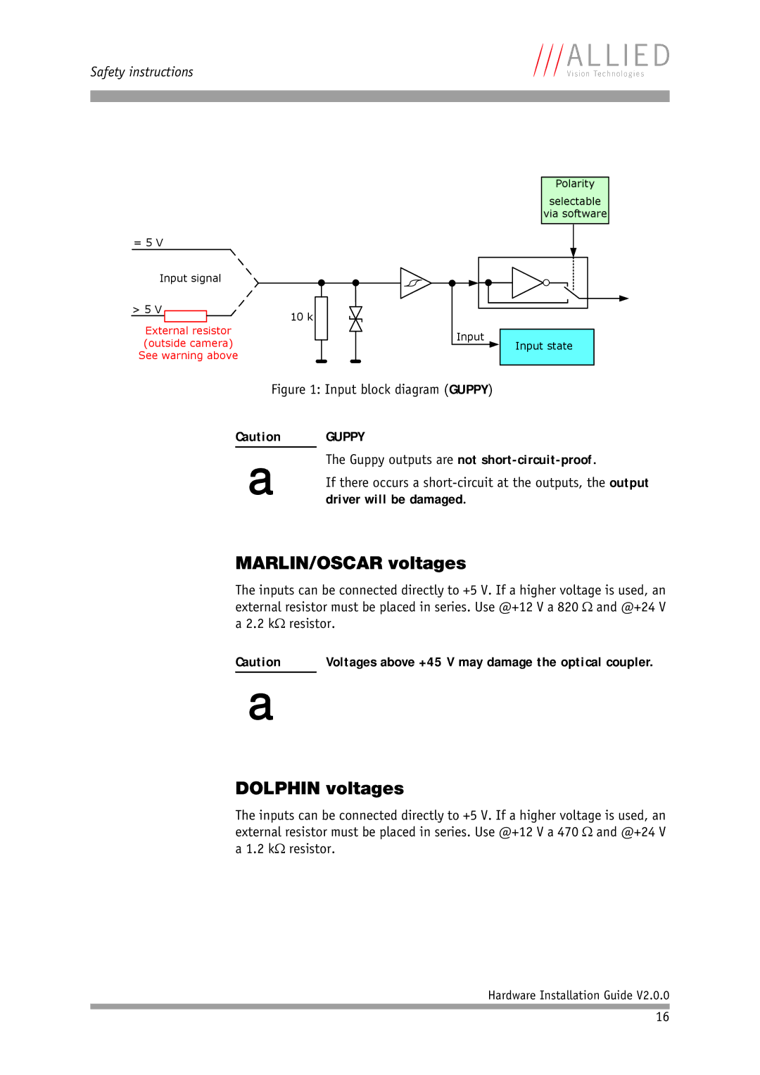 Allied International Home Security System manual MARLIN/OSCAR voltages, Dolphin voltages 