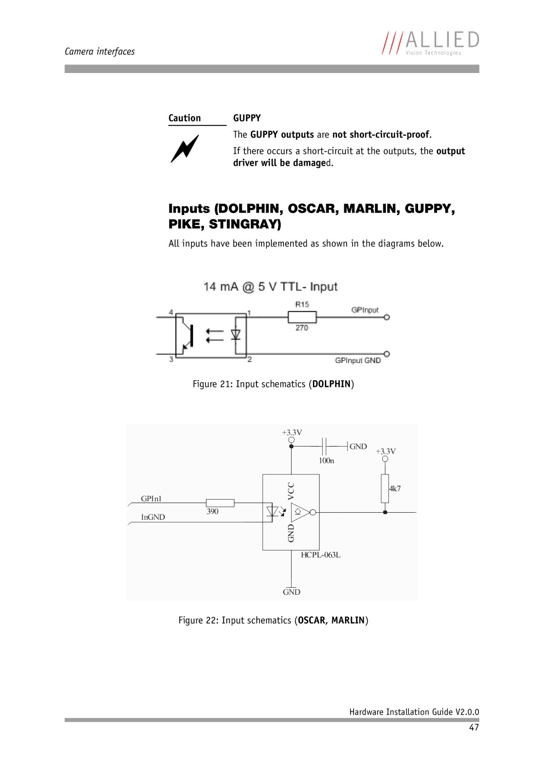 Allied International Home Security System manual Inputs DOLPHIN, OSCAR, MARLIN, GUPPY, PIKE, Stingray 