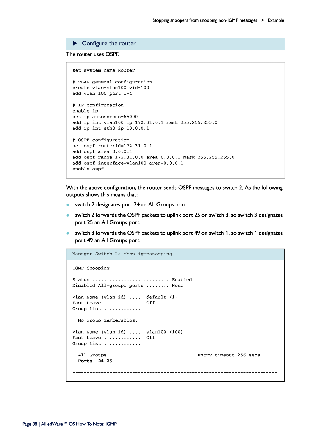 Allied Telesis AR400 manual X Configure the router 