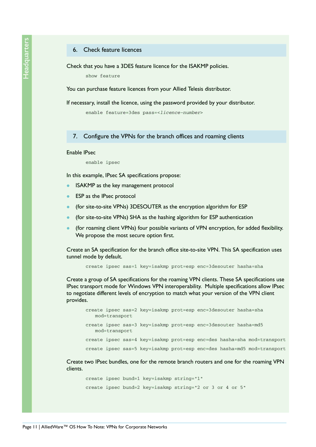 Allied Telesis AR440S manual Check feature licences 