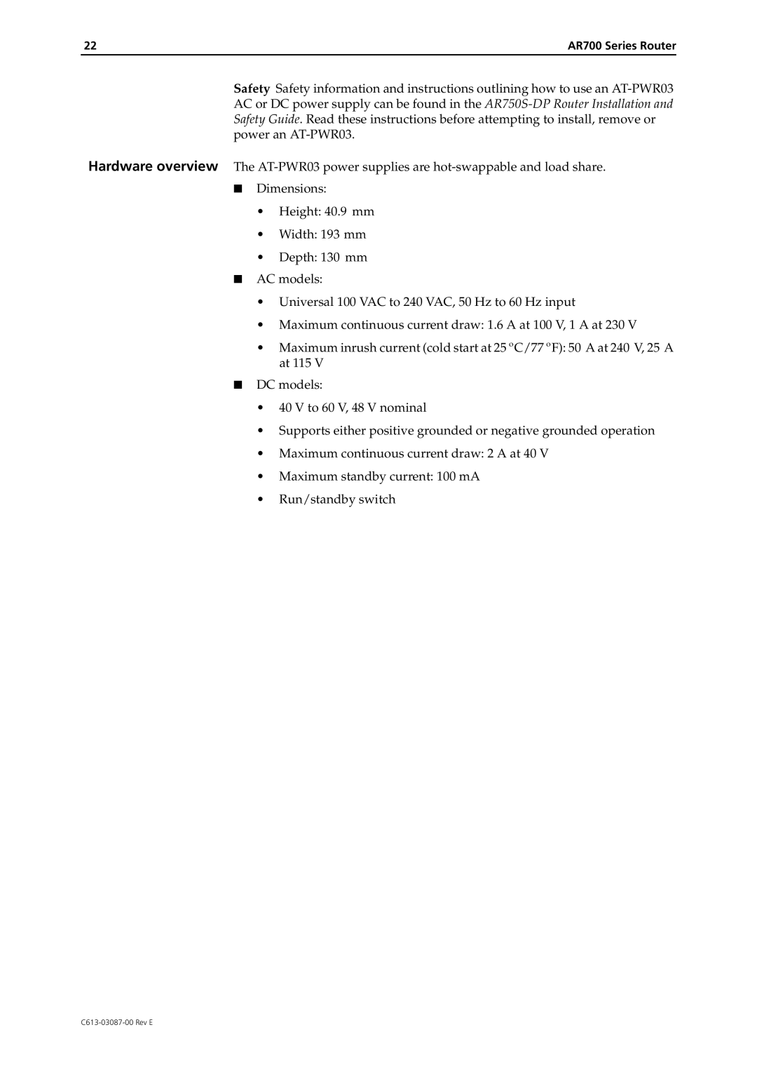 Allied Telesis manual AR700 Series Router 