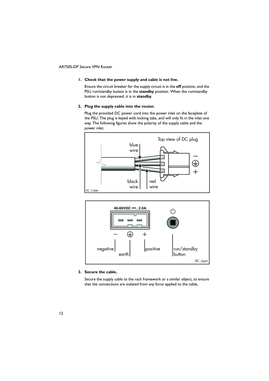 Allied Telesis AT-PWR03 manual Check that the power supply and cable is not live, Plug the supply cable into the router 