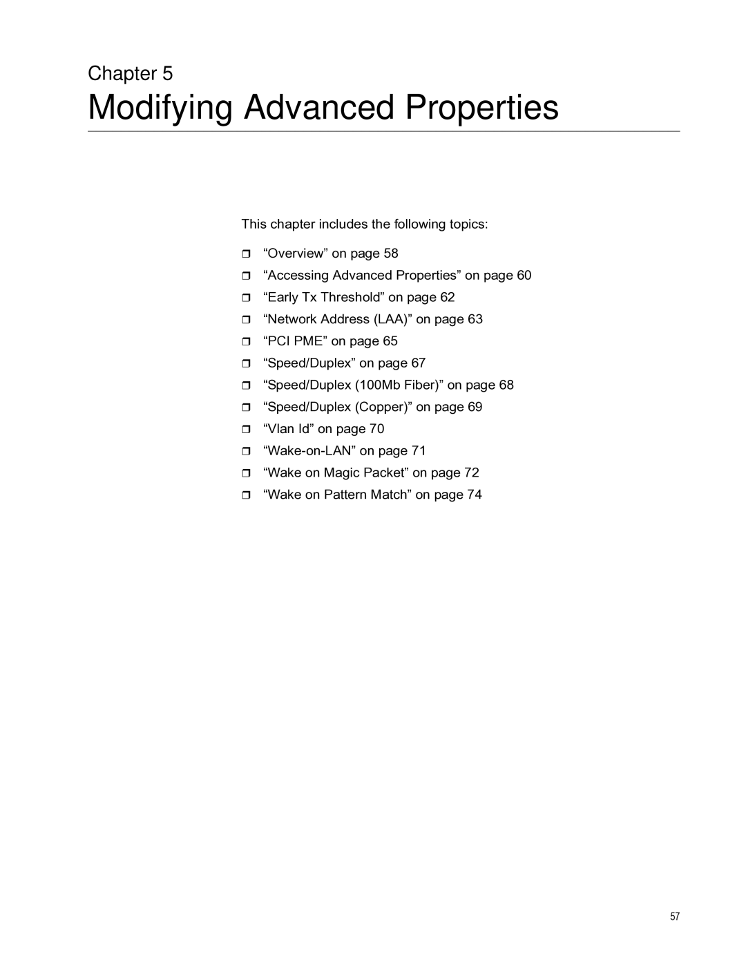 Allied Telesis AT-2701FXA/SC, AT-2701FXA/ST, AT-2701FTXA/ST, AT-2701FTXA/SC manual Modifying Advanced Properties, Chapter 