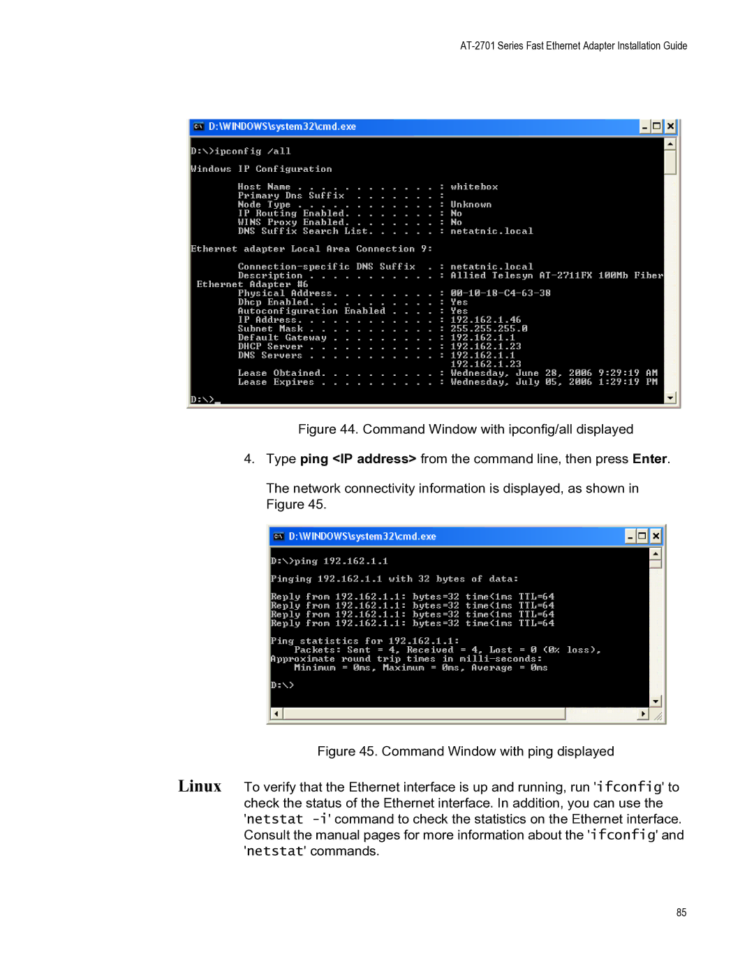 Allied Telesis AT-2701FXA/SC, AT-2701FXA/ST, AT-2701FTXA/ST manual AT-2701 Series Fast Ethernet Adapter Installation Guide 