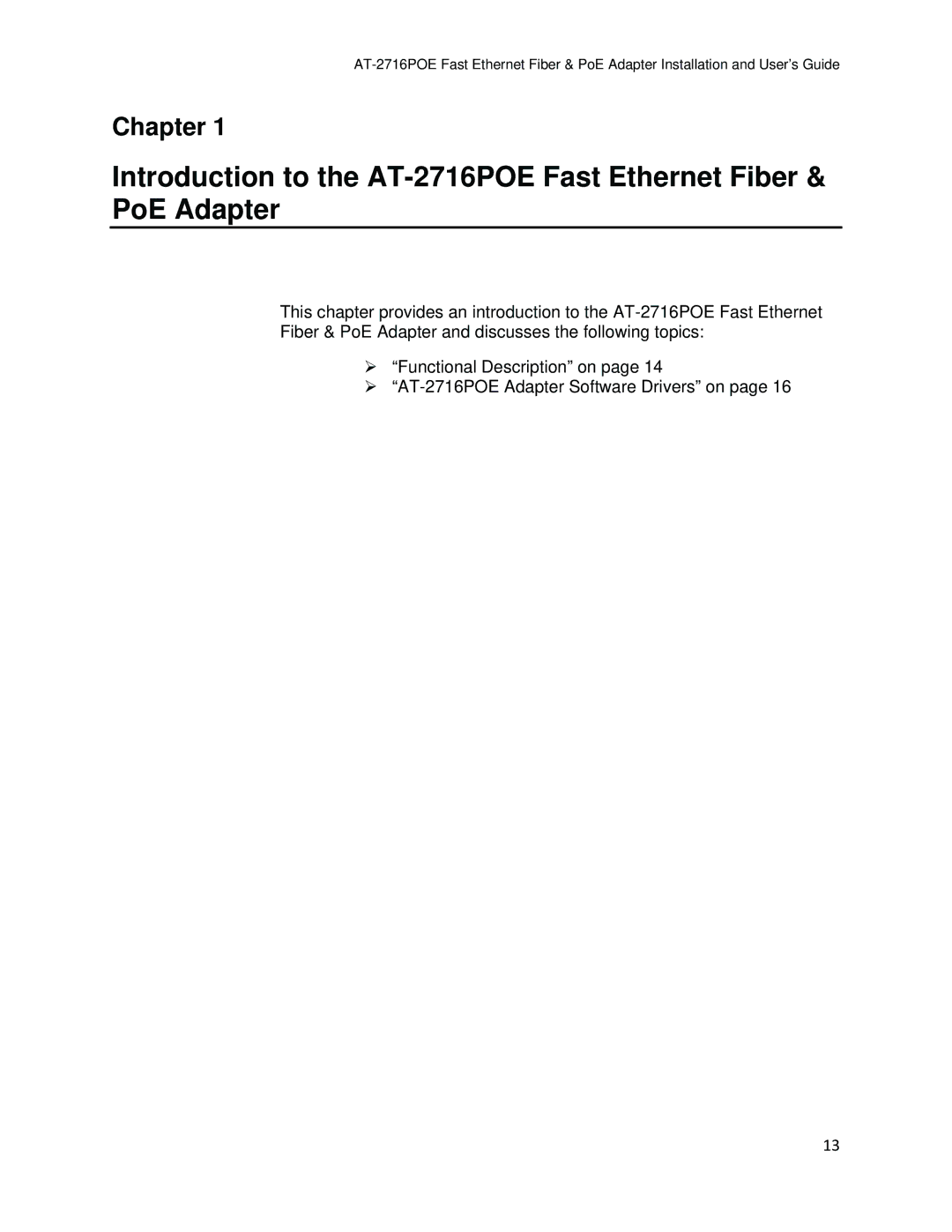 Allied Telesis AT-2716POE manual Chapter 