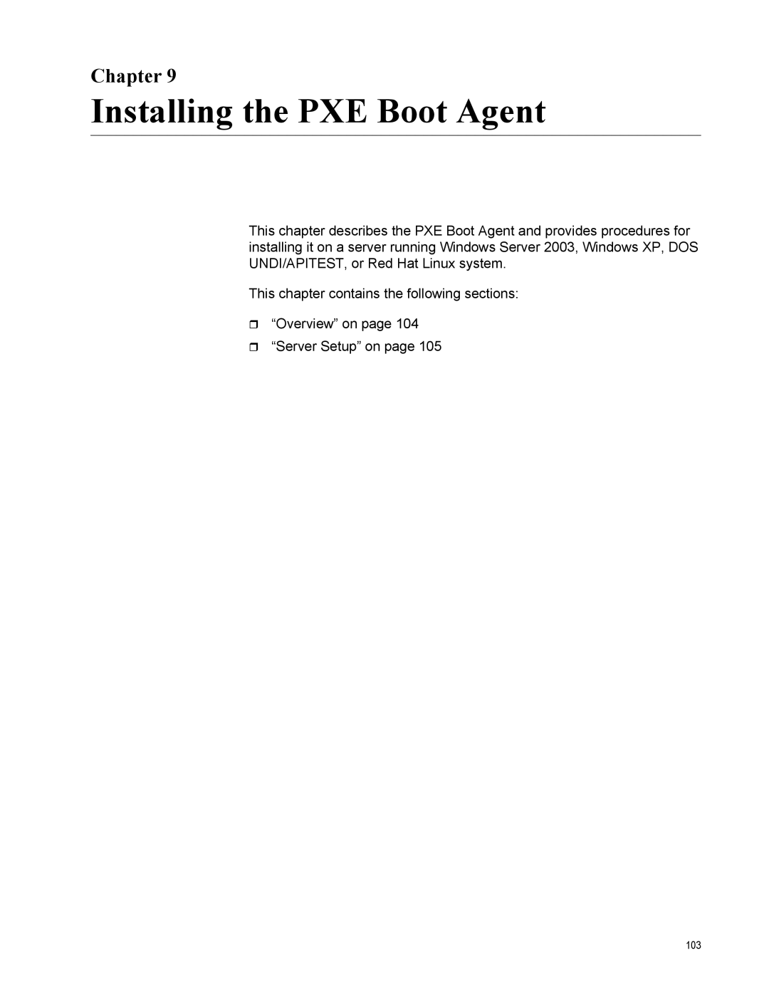 Allied Telesis AT-2972LX10/LC-901, AT-2916LX10/LC-901, AT-2916SX, AT-2931SX, AT-2972SX Installing the PXE Boot Agent, Chapter 