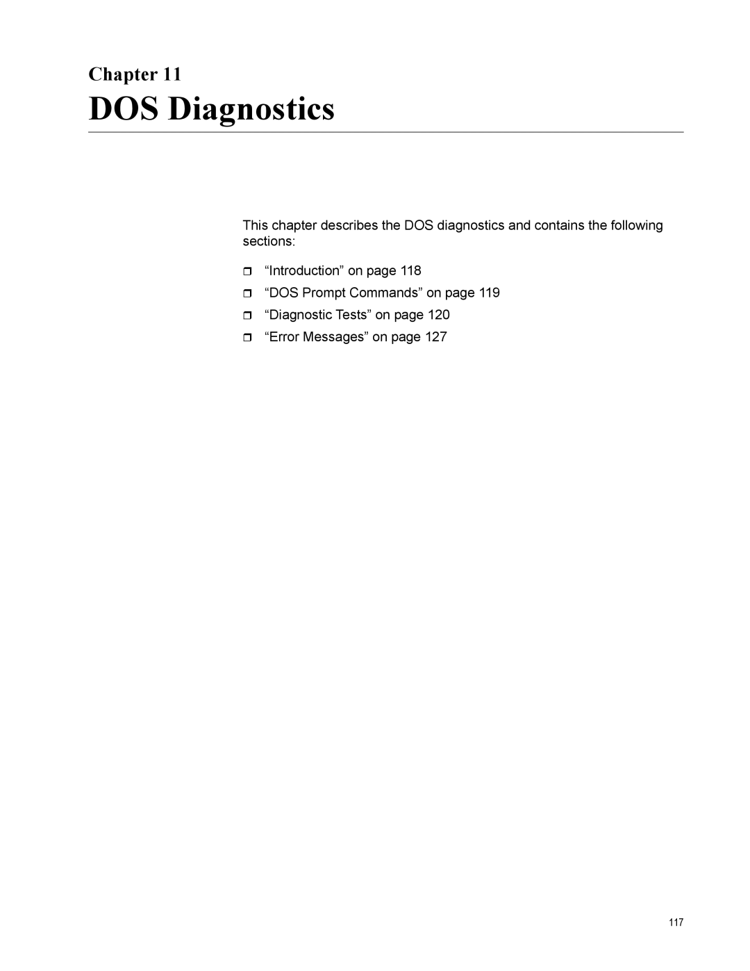 Allied Telesis AT-2972LX10/LC-901, AT-2916LX10/LC-901, AT-2916SX, AT-2931SX, AT-2972T/2, AT-2972SX/2 DOS Diagnostics, Chapter 