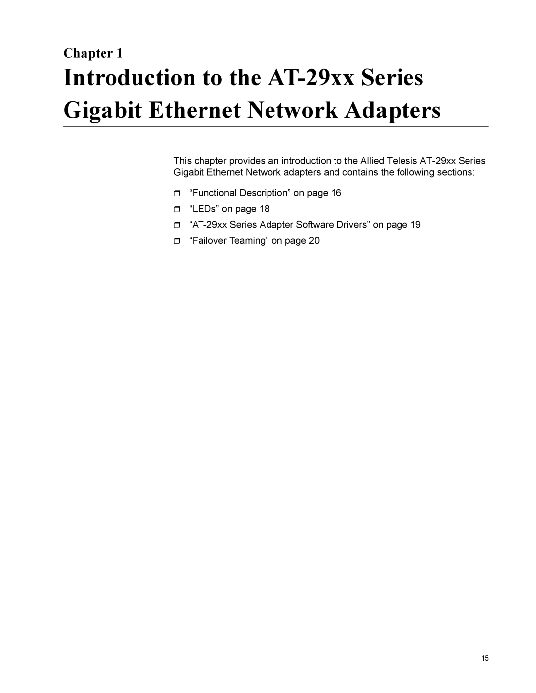 Allied Telesis AT-2916SX, AT-2916LX10/LC-901, AT-2931SX, AT-2972T/2, AT-2972SX/2, AT-2972LX10/LC-901 manual Chapter 