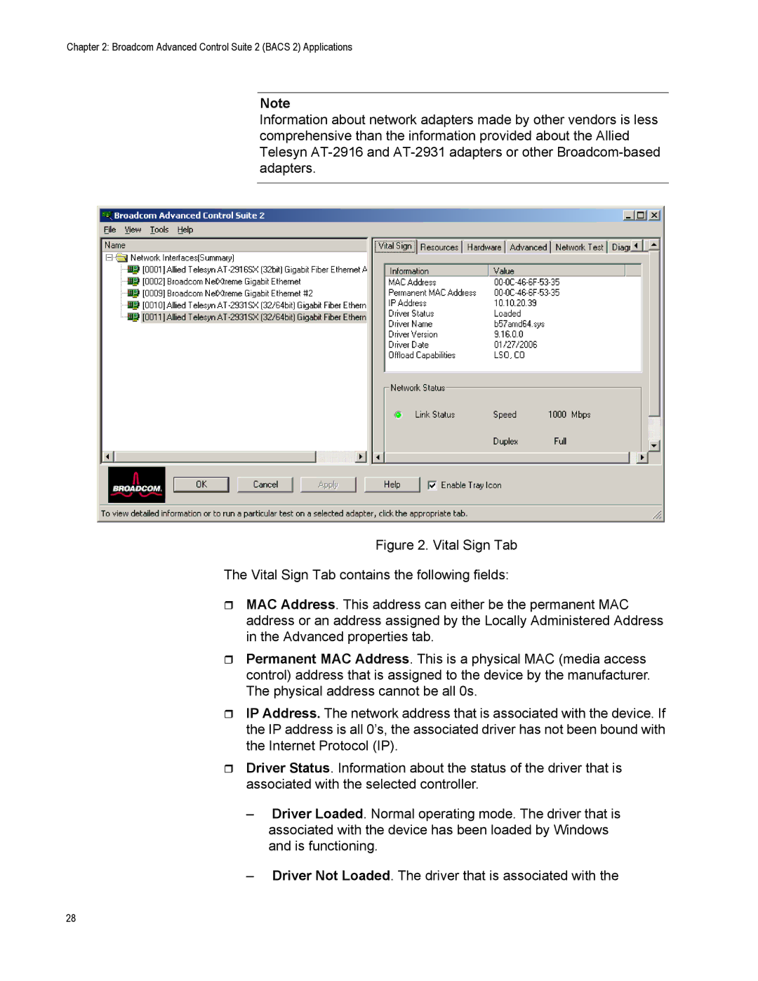 Allied Telesis AT-2972SX, AT-2916SX, AT2972SX/2 manual Broadcom Advanced Control Suite 2 Bacs 2 Applications 