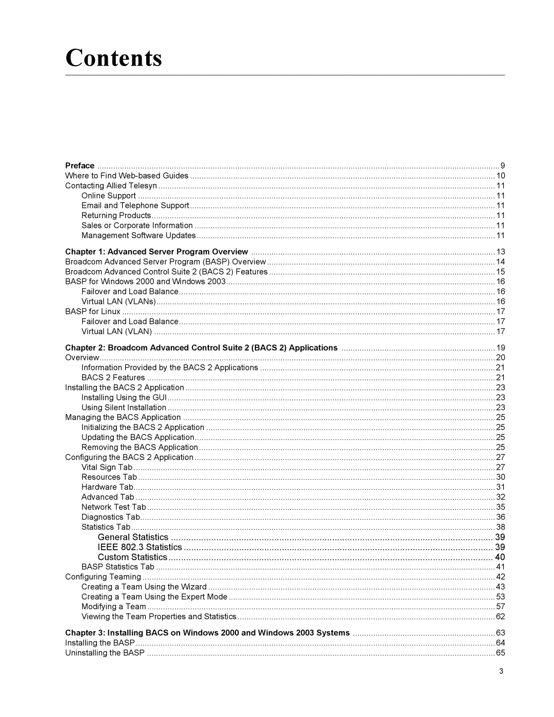 Allied Telesis AT-2916SX, AT-2972SX, AT2972SX/2 manual Contents 