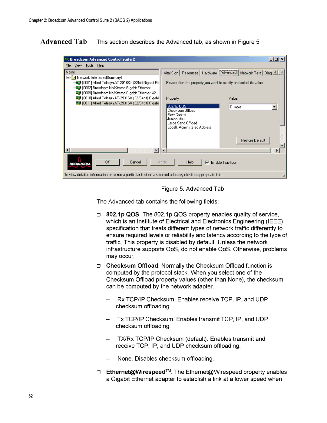 Allied Telesis AT2972SX/2, AT-2916SX, AT-2972SX manual Broadcom Advanced Control Suite 2 Bacs 2 Applications 