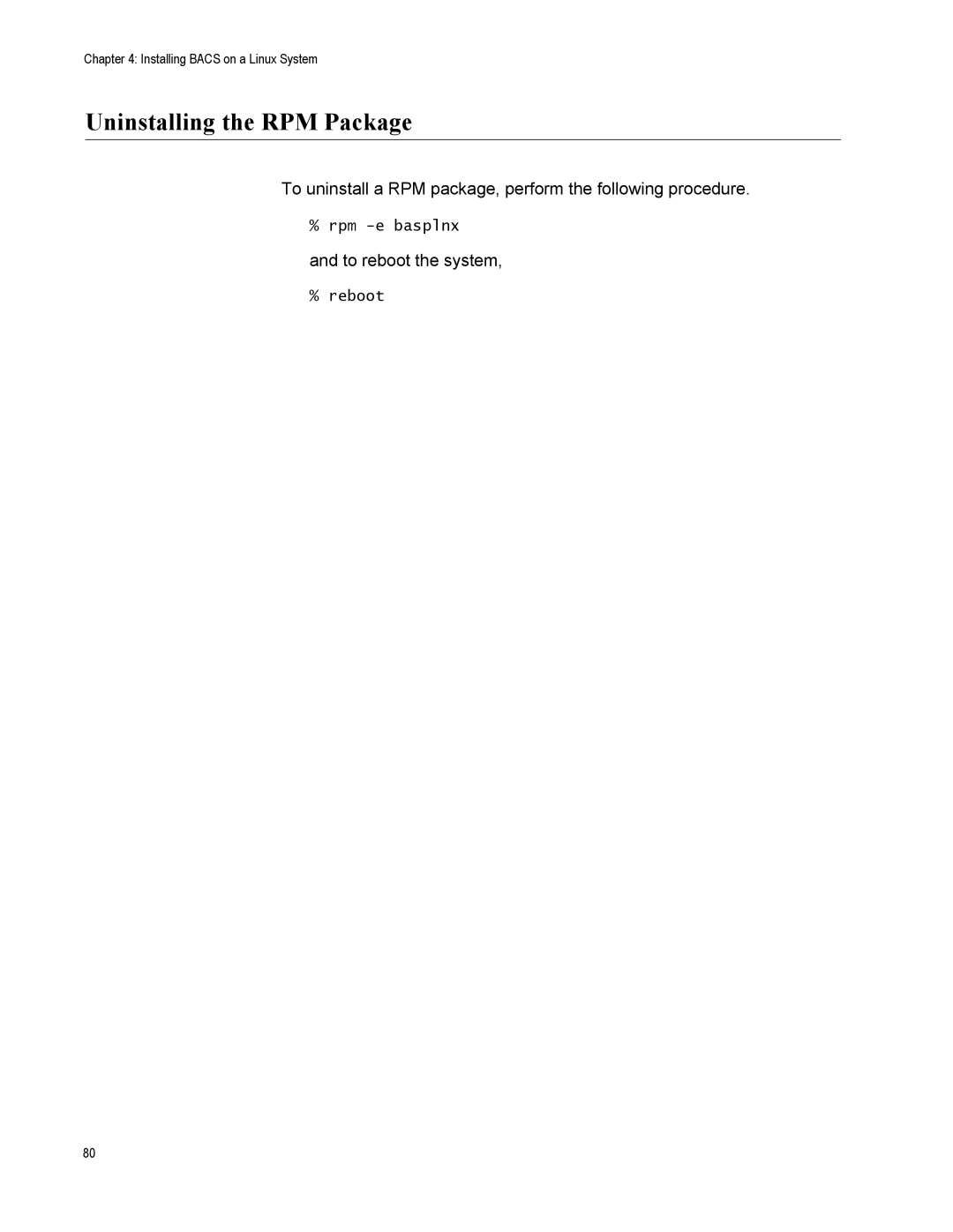 Allied Telesis AT2972SX/2, AT-2916SX, AT-2972SX manual Uninstalling the RPM Package 