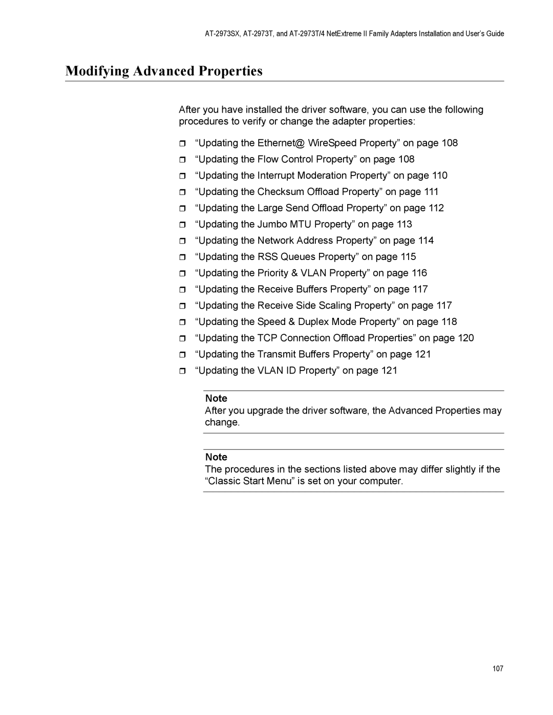 Allied Telesis AT-2973SX, AT-2973T/4 manual Modifying Advanced Properties 