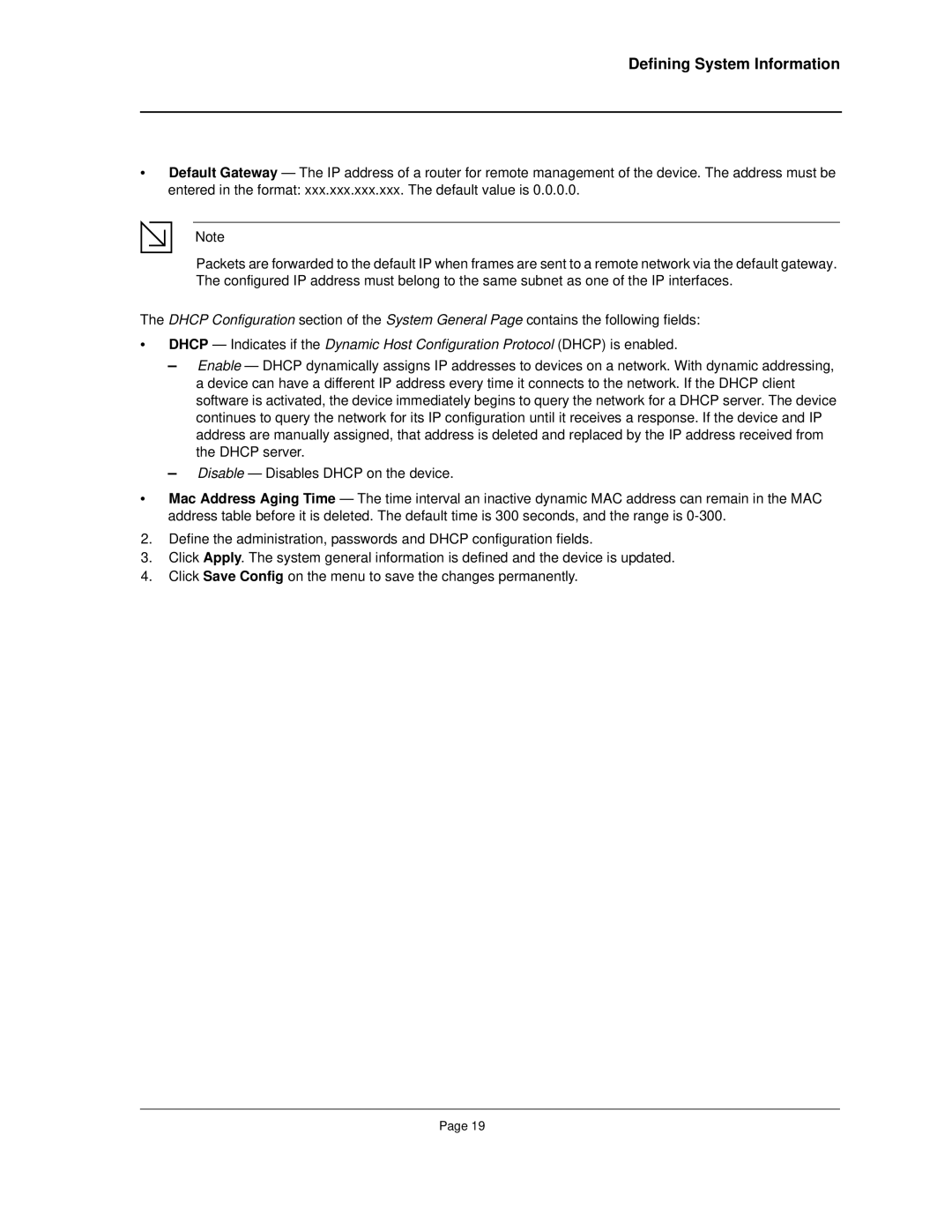 Allied Telesis AT-8000S manual Defining System Information 