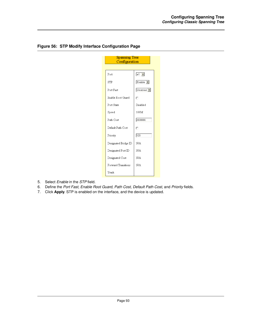 Allied Telesis AT-8000S manual STP Modify Interface Configuration 