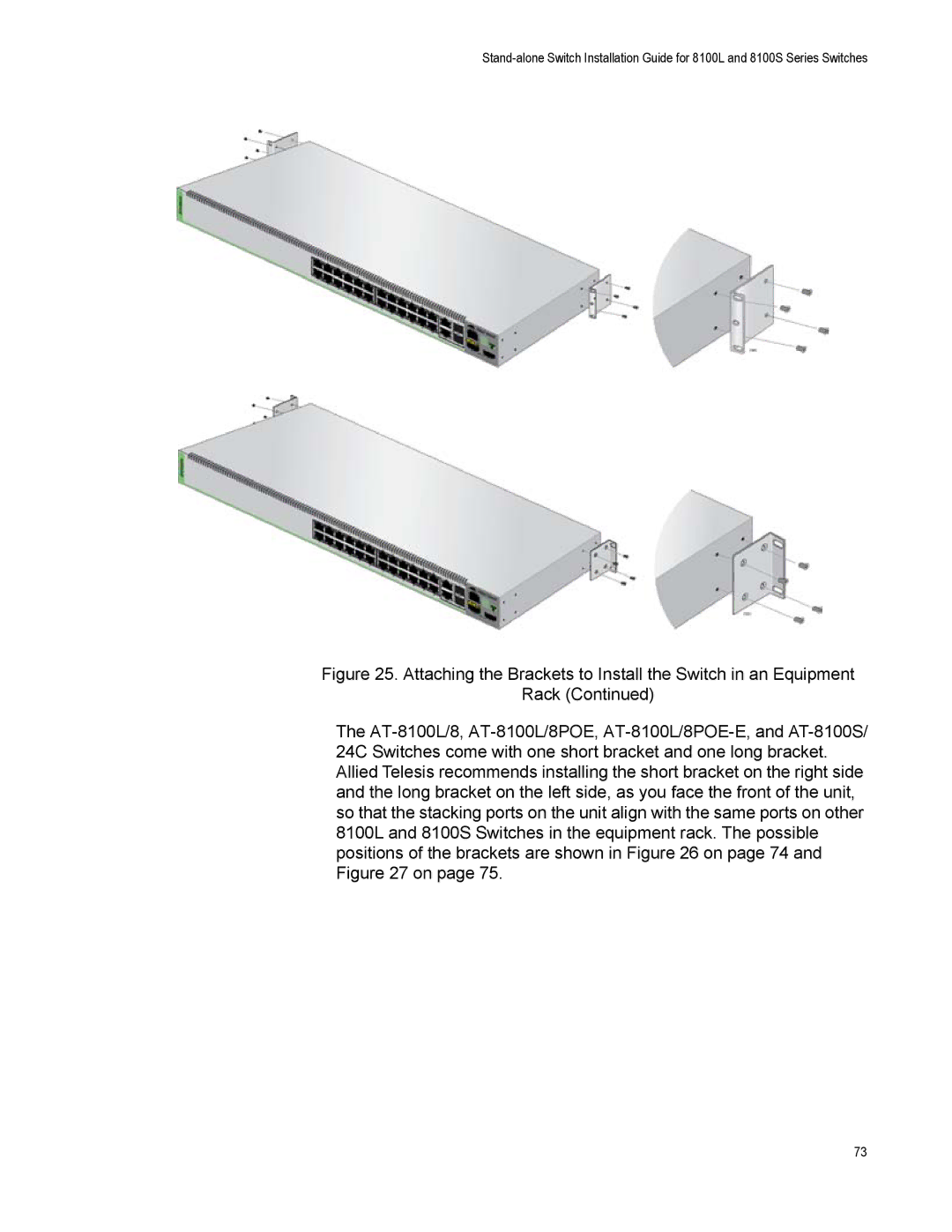 Allied Telesis AT-8100L/8POE-E, AT-8100S/48POE manual 