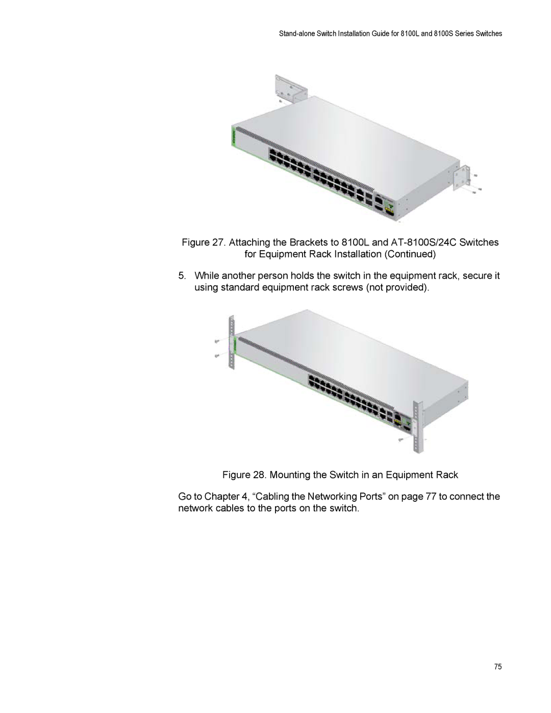 Allied Telesis AT-8100L/8POE-E, AT-8100S/48POE manual 