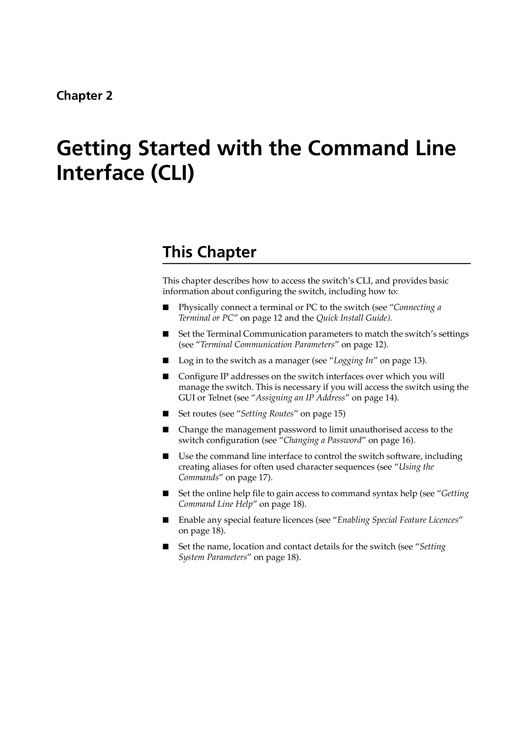 Allied Telesis at-8700xl series switch manual Getting Started with the Command Line Interface CLI, This Chapter 