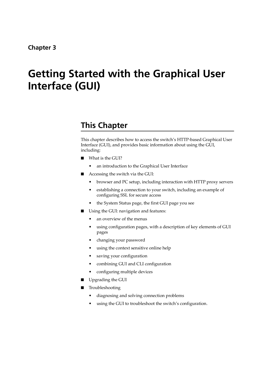 Allied Telesis at-8700xl series switch manual Getting Started with the Graphical User Interface GUI 