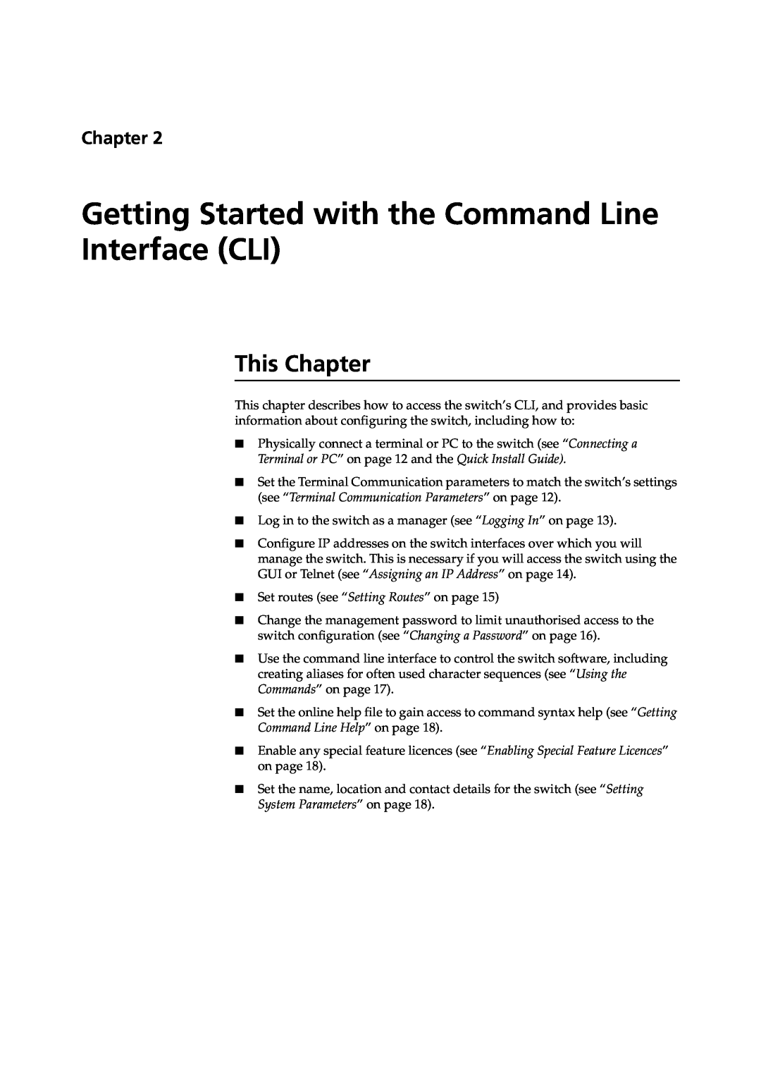 Allied Telesis at-8700xl series switch manual Getting Started with the Command Line Interface CLI, This Chapter 