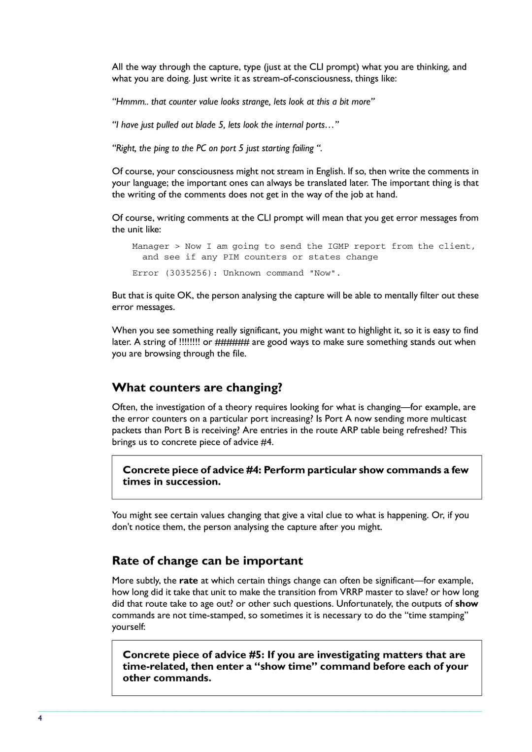 Allied Telesis AT-8900 Series manual What counters are changing? 