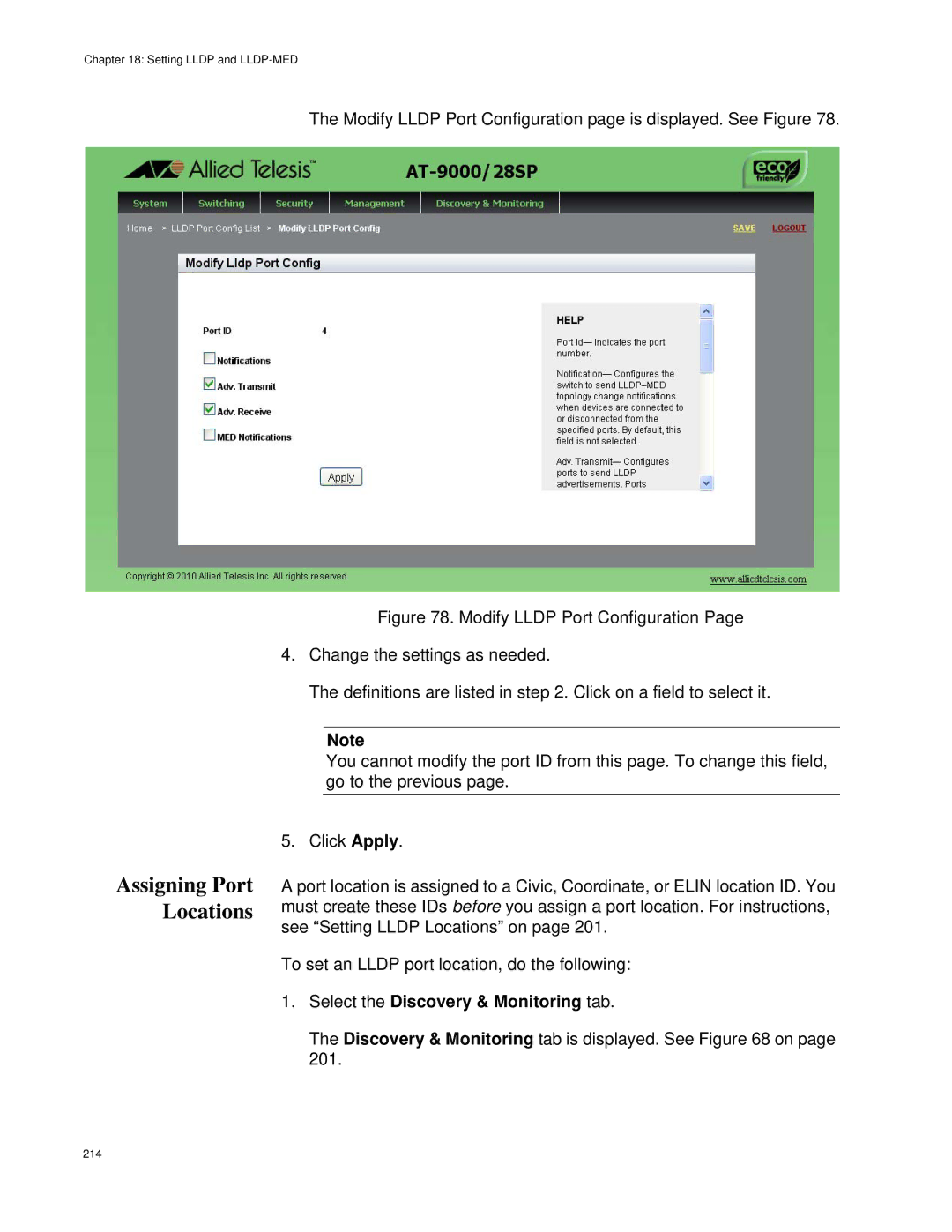 Allied Telesis AT-9000/52, AT-9000/28SP manual Assigning Port Locations 